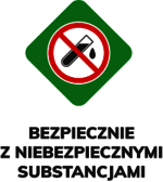 Logo bezpiecznie z niebezpiecznymi sybstancjami